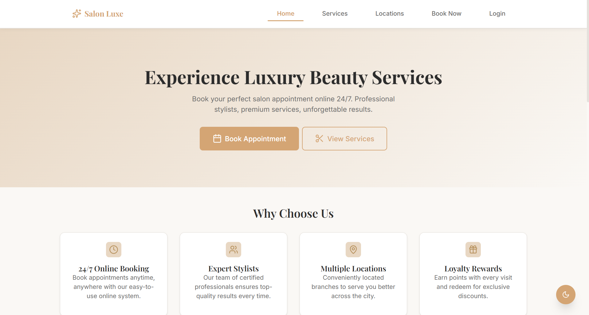 Salon Luxe — Online Booking & Management System
